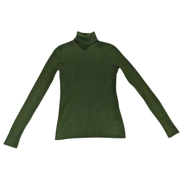 Merona Ribbed Knit Turtleneck Sweater Women’s Size S – Forest Green - Picture 5 of 10